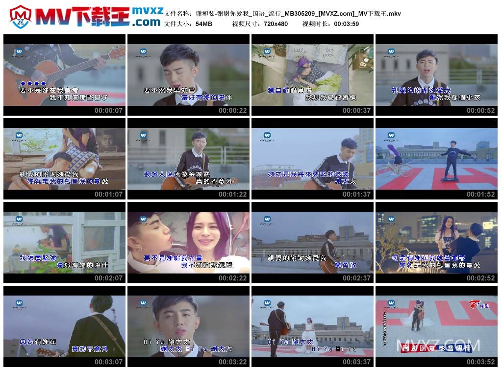 谢和弦-谢谢你爱我_国语_流行_MB305209